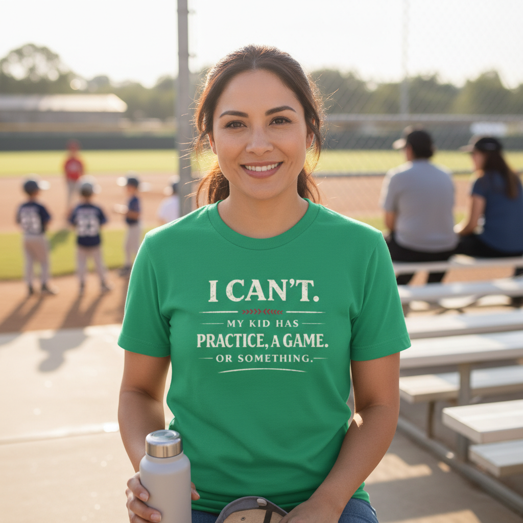 I Can't Baseball Mom Tee