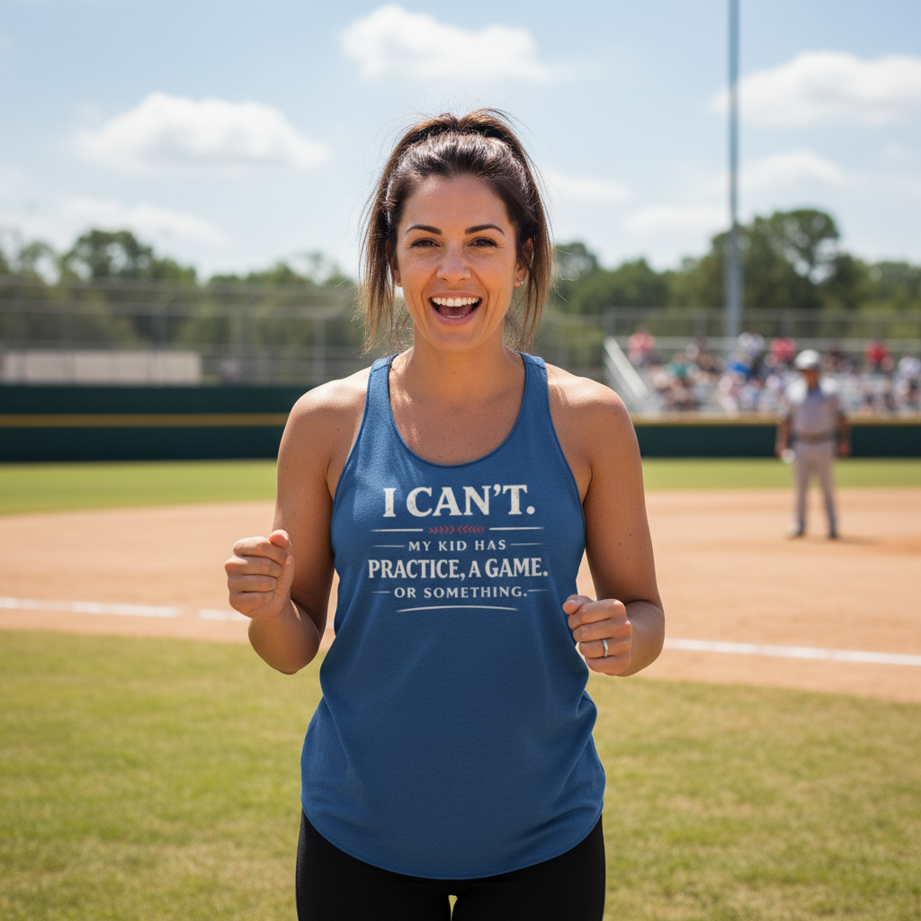 I Can't Baseball Mom Tank