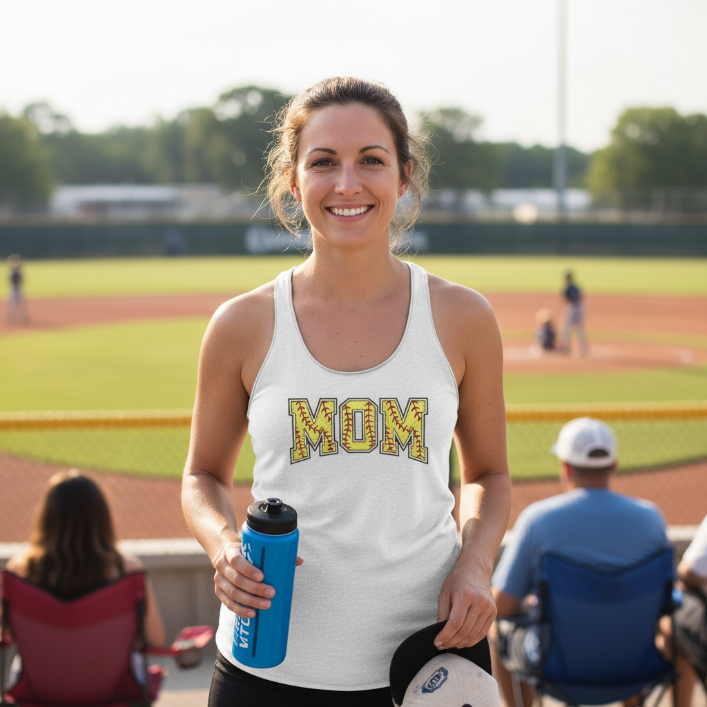 Softball Mom Racerback Tank