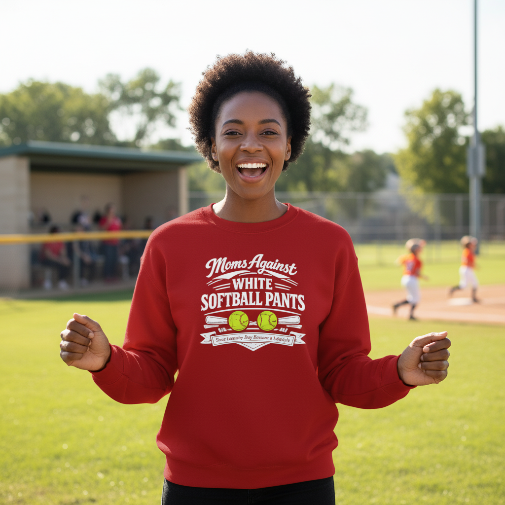 Moms Against White Softball Pants Crew