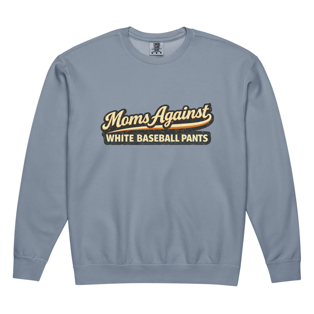 Moms Against White Baseball Pants Vintage Crew
