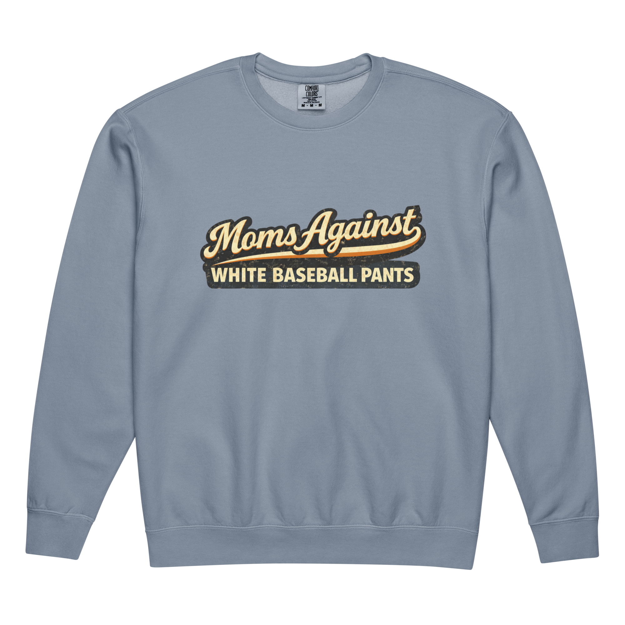 Moms Against White Baseball Pants Vintage Crew