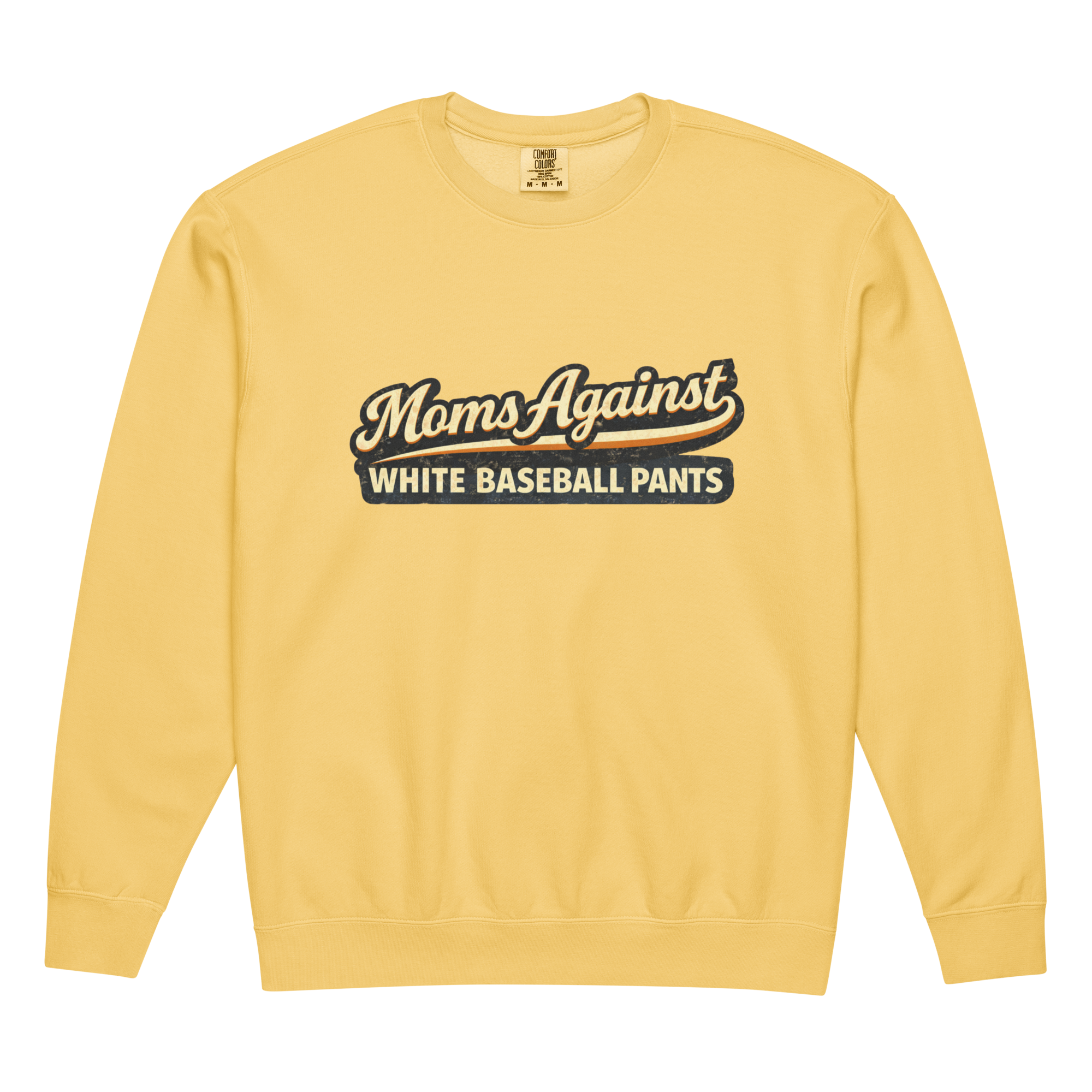Moms Against White Baseball Pants Vintage Crew