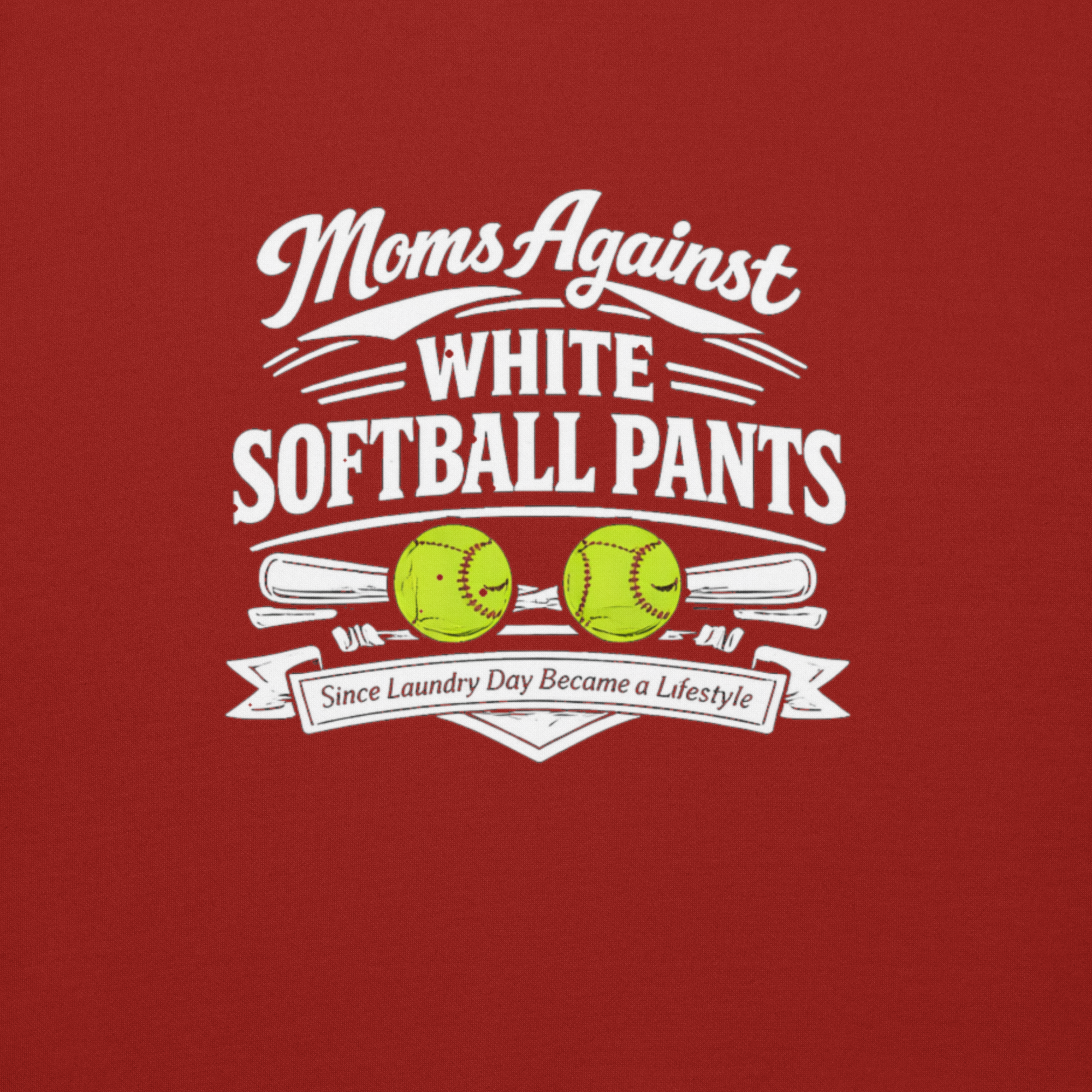 Moms Against White Softball Pants Crew
