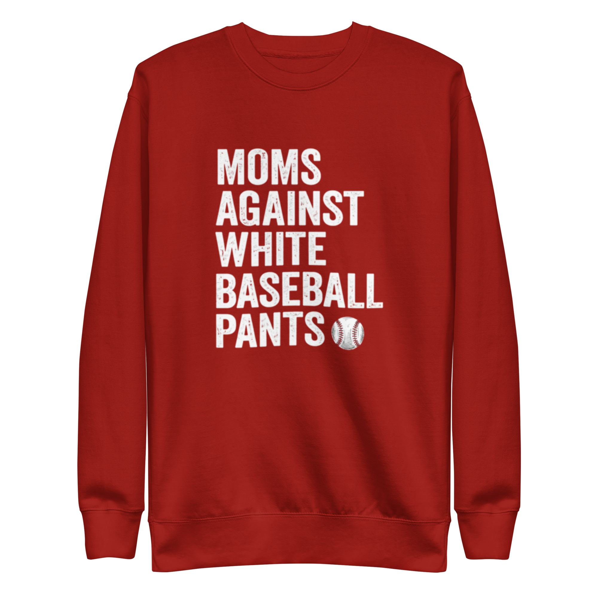 Mom's Against White Baseball Pants Crew