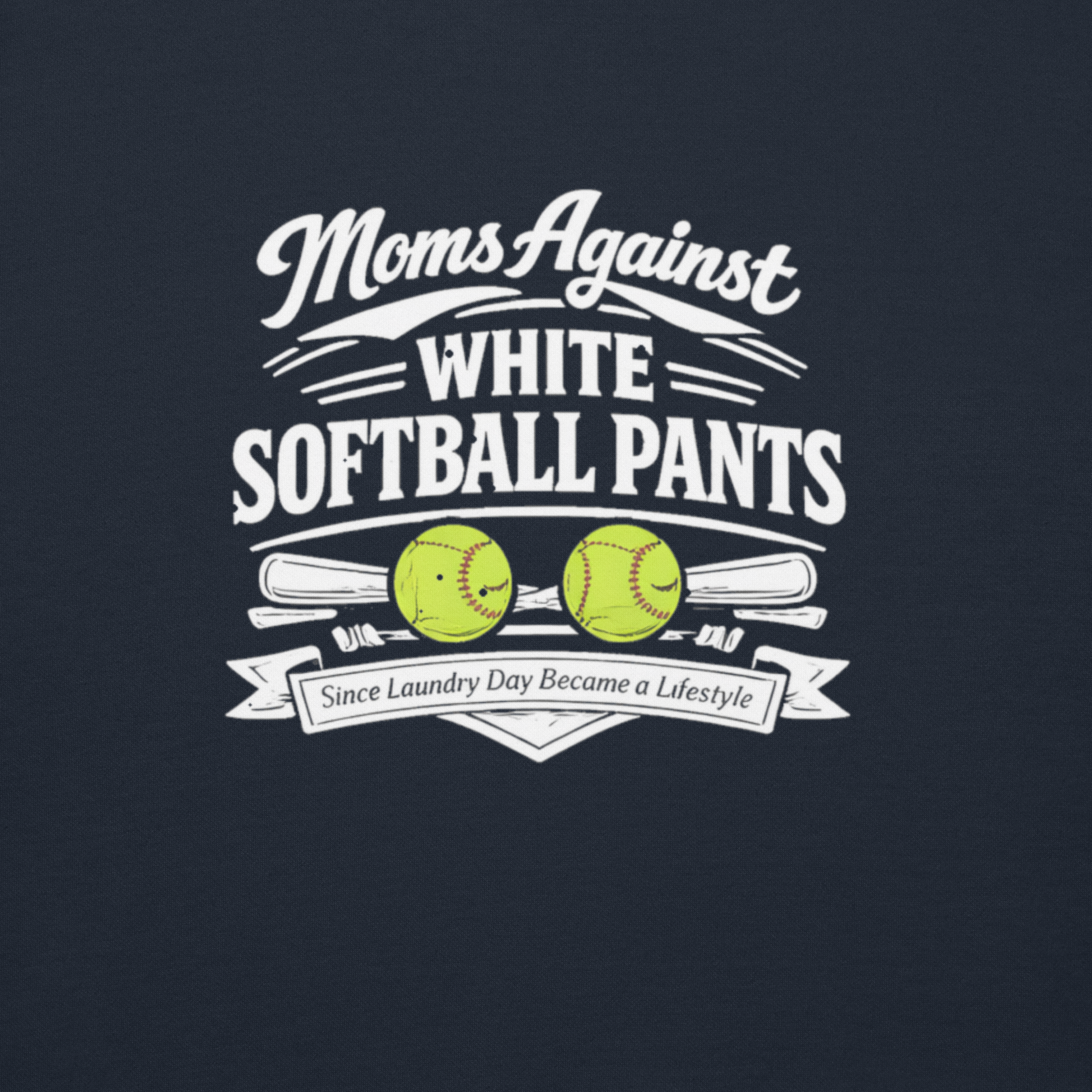 Moms Against White Softball Pants Crew