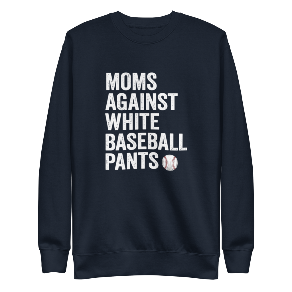 Mom's Against White Baseball Pants Crew