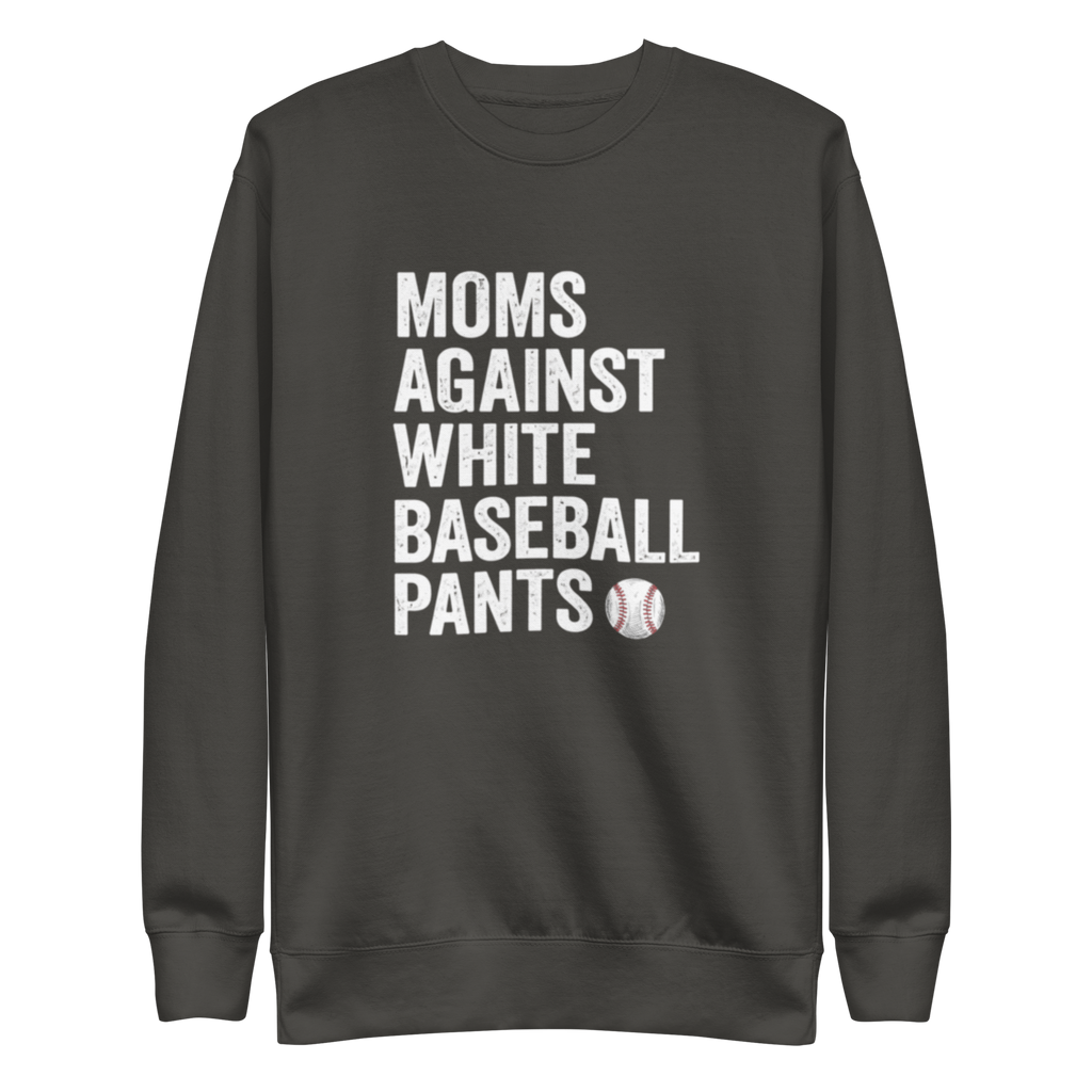 Mom's Against White Baseball Pants Crew